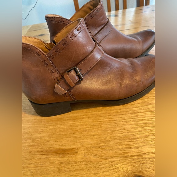 Bussola Tan Leather Booties‎ Boots Women’s 10 Preloved main image 5
